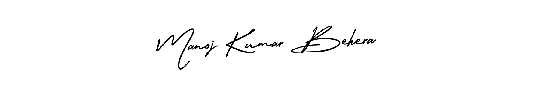 Manoj Kumar Behera stylish signature style. Best Handwritten Sign (AmerikaSignatureDemo-Regular) for my name. Handwritten Signature Collection Ideas for my name Manoj Kumar Behera. Manoj Kumar Behera signature style 3 images and pictures png