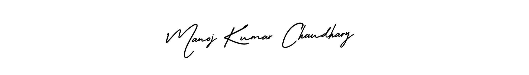 Make a beautiful signature design for name Manoj Kumar Chaudhary. With this signature (AmerikaSignatureDemo-Regular) style, you can create a handwritten signature for free. Manoj Kumar Chaudhary signature style 3 images and pictures png