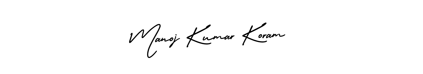 How to Draw Manoj Kumar Koram signature style? AmerikaSignatureDemo-Regular is a latest design signature styles for name Manoj Kumar Koram. Manoj Kumar Koram signature style 3 images and pictures png