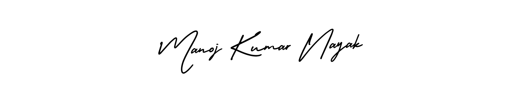 Make a beautiful signature design for name Manoj Kumar Nayak. With this signature (AmerikaSignatureDemo-Regular) style, you can create a handwritten signature for free. Manoj Kumar Nayak signature style 3 images and pictures png