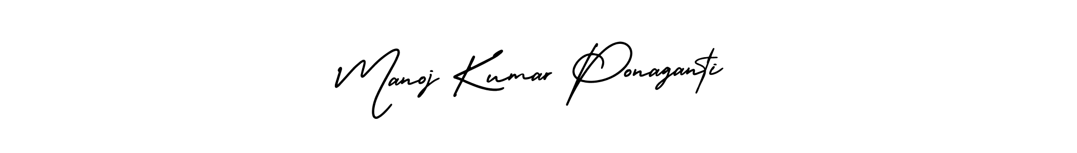 How to Draw Manoj Kumar Ponaganti signature style? AmerikaSignatureDemo-Regular is a latest design signature styles for name Manoj Kumar Ponaganti. Manoj Kumar Ponaganti signature style 3 images and pictures png