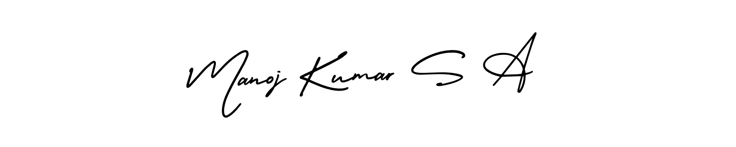 Make a short Manoj Kumar S A signature style. Manage your documents anywhere anytime using AmerikaSignatureDemo-Regular. Create and add eSignatures, submit forms, share and send files easily. Manoj Kumar S A signature style 3 images and pictures png