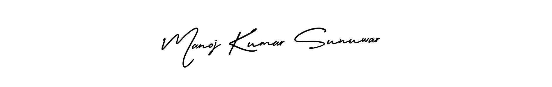 Make a beautiful signature design for name Manoj Kumar Sunuwar. Use this online signature maker to create a handwritten signature for free. Manoj Kumar Sunuwar signature style 3 images and pictures png