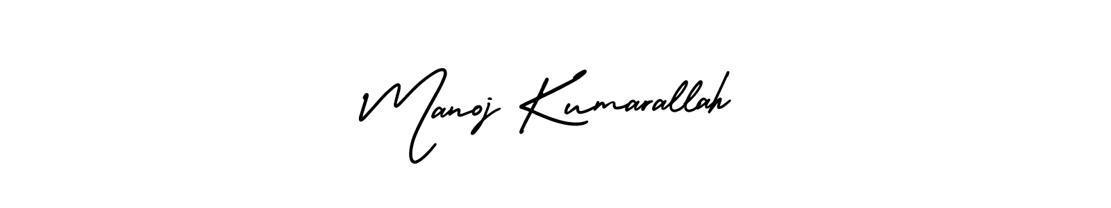 Use a signature maker to create a handwritten signature online. With this signature software, you can design (AmerikaSignatureDemo-Regular) your own signature for name Manoj Kumarallah. Manoj Kumarallah signature style 3 images and pictures png