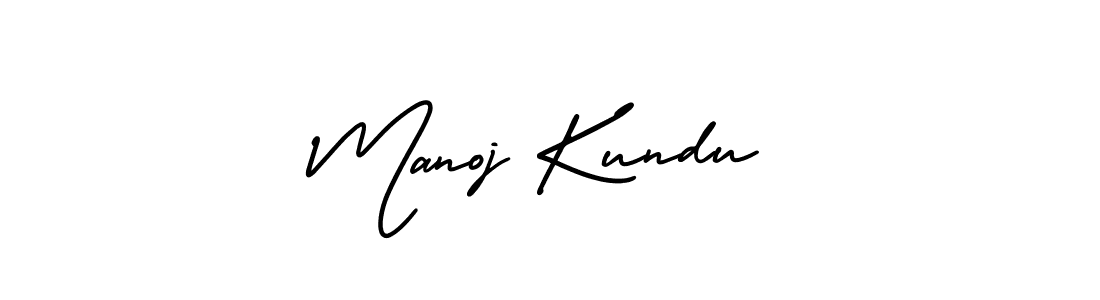 Make a beautiful signature design for name Manoj Kundu. With this signature (AmerikaSignatureDemo-Regular) style, you can create a handwritten signature for free. Manoj Kundu signature style 3 images and pictures png