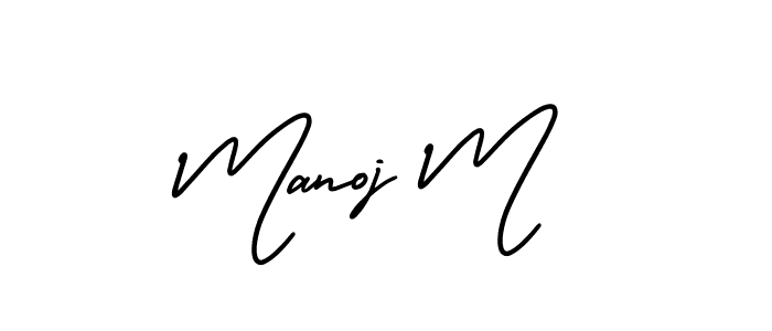 Similarly AmerikaSignatureDemo-Regular is the best handwritten signature design. Signature creator online .You can use it as an online autograph creator for name Manoj M. Manoj M signature style 3 images and pictures png