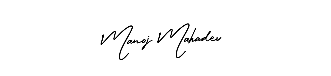 Use a signature maker to create a handwritten signature online. With this signature software, you can design (AmerikaSignatureDemo-Regular) your own signature for name Manoj Mahadev. Manoj Mahadev signature style 3 images and pictures png