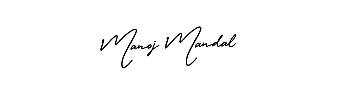 How to make Manoj Mandal name signature. Use AmerikaSignatureDemo-Regular style for creating short signs online. This is the latest handwritten sign. Manoj Mandal signature style 3 images and pictures png