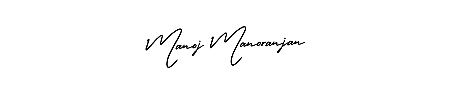 It looks lik you need a new signature style for name Manoj Manoranjan. Design unique handwritten (AmerikaSignatureDemo-Regular) signature with our free signature maker in just a few clicks. Manoj Manoranjan signature style 3 images and pictures png