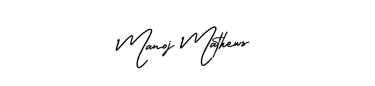 It looks lik you need a new signature style for name Manoj Mathews. Design unique handwritten (AmerikaSignatureDemo-Regular) signature with our free signature maker in just a few clicks. Manoj Mathews signature style 3 images and pictures png
