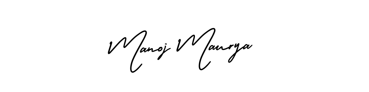 It looks lik you need a new signature style for name Manoj Maurya. Design unique handwritten (AmerikaSignatureDemo-Regular) signature with our free signature maker in just a few clicks. Manoj Maurya signature style 3 images and pictures png