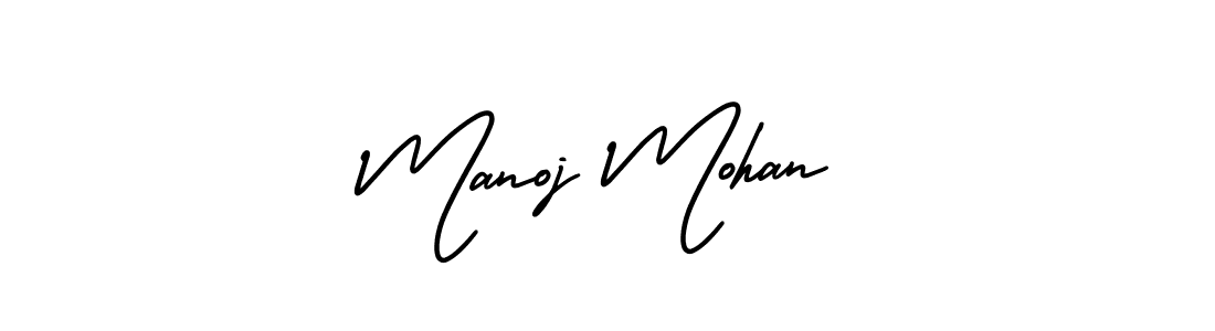 Manoj Mohan stylish signature style. Best Handwritten Sign (AmerikaSignatureDemo-Regular) for my name. Handwritten Signature Collection Ideas for my name Manoj Mohan. Manoj Mohan signature style 3 images and pictures png