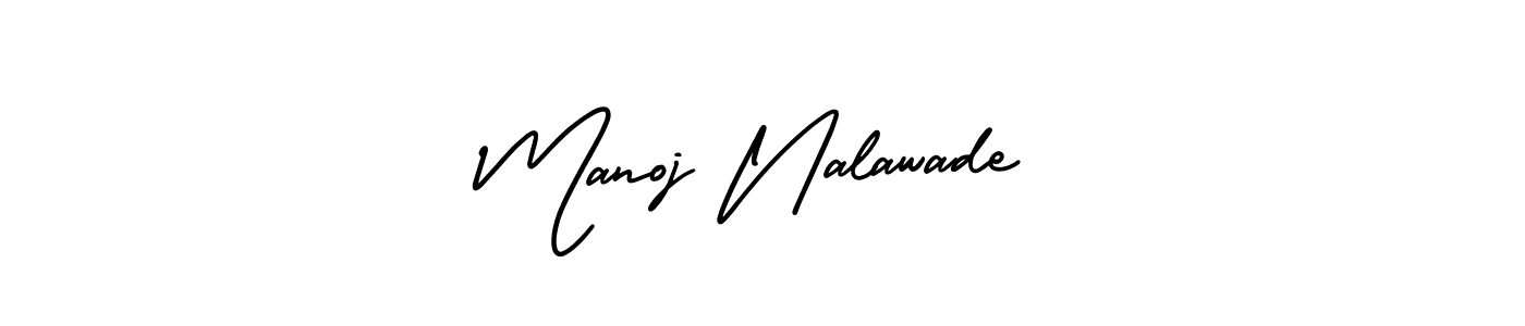 Make a short Manoj Nalawade signature style. Manage your documents anywhere anytime using AmerikaSignatureDemo-Regular. Create and add eSignatures, submit forms, share and send files easily. Manoj Nalawade signature style 3 images and pictures png