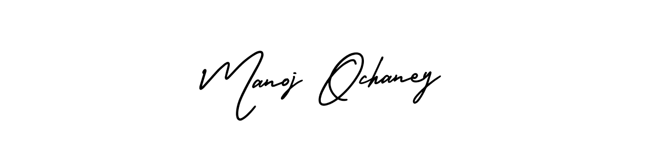 Design your own signature with our free online signature maker. With this signature software, you can create a handwritten (AmerikaSignatureDemo-Regular) signature for name Manoj Ochaney. Manoj Ochaney signature style 3 images and pictures png