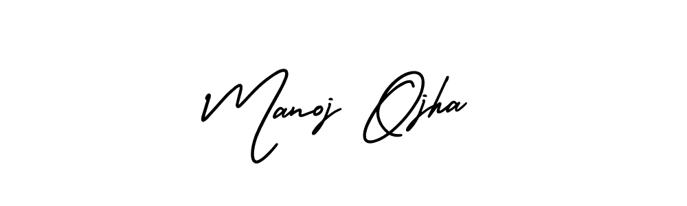 Manoj Ojha stylish signature style. Best Handwritten Sign (AmerikaSignatureDemo-Regular) for my name. Handwritten Signature Collection Ideas for my name Manoj Ojha. Manoj Ojha signature style 3 images and pictures png