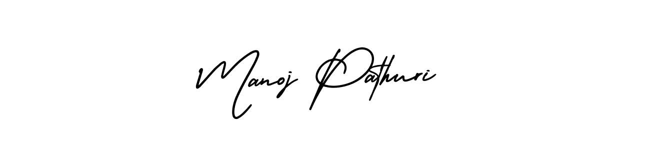 How to make Manoj Pathuri signature? AmerikaSignatureDemo-Regular is a professional autograph style. Create handwritten signature for Manoj Pathuri name. Manoj Pathuri signature style 3 images and pictures png