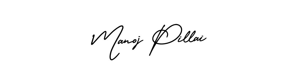 Design your own signature with our free online signature maker. With this signature software, you can create a handwritten (AmerikaSignatureDemo-Regular) signature for name Manoj Pillai. Manoj Pillai signature style 3 images and pictures png