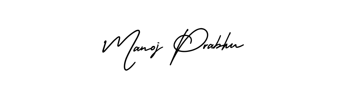 You should practise on your own different ways (AmerikaSignatureDemo-Regular) to write your name (Manoj Prabhu) in signature. don't let someone else do it for you. Manoj Prabhu signature style 3 images and pictures png