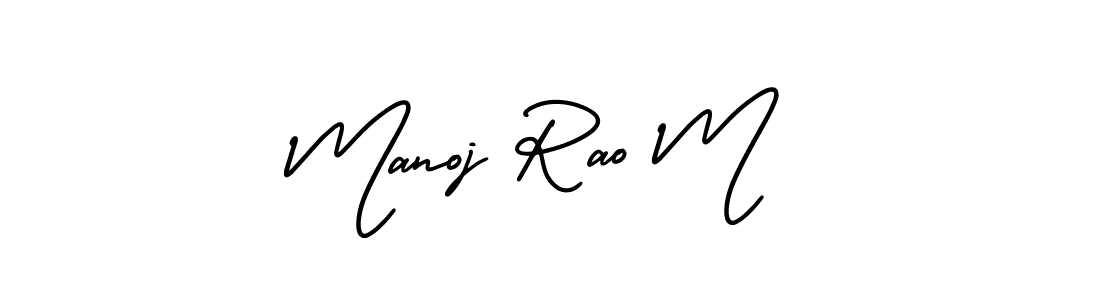 How to Draw Manoj Rao M signature style? AmerikaSignatureDemo-Regular is a latest design signature styles for name Manoj Rao M. Manoj Rao M signature style 3 images and pictures png