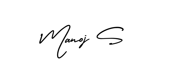 if you are searching for the best signature style for your name Manoj S. so please give up your signature search. here we have designed multiple signature styles  using AmerikaSignatureDemo-Regular. Manoj S signature style 3 images and pictures png
