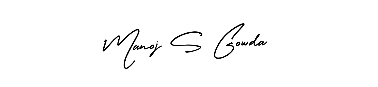 Make a short Manoj S Gowda signature style. Manage your documents anywhere anytime using AmerikaSignatureDemo-Regular. Create and add eSignatures, submit forms, share and send files easily. Manoj S Gowda signature style 3 images and pictures png