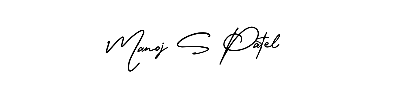 Design your own signature with our free online signature maker. With this signature software, you can create a handwritten (AmerikaSignatureDemo-Regular) signature for name Manoj S Patel. Manoj S Patel signature style 3 images and pictures png