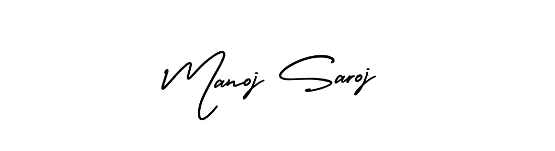 Create a beautiful signature design for name Manoj Saroj. With this signature (AmerikaSignatureDemo-Regular) fonts, you can make a handwritten signature for free. Manoj Saroj signature style 3 images and pictures png