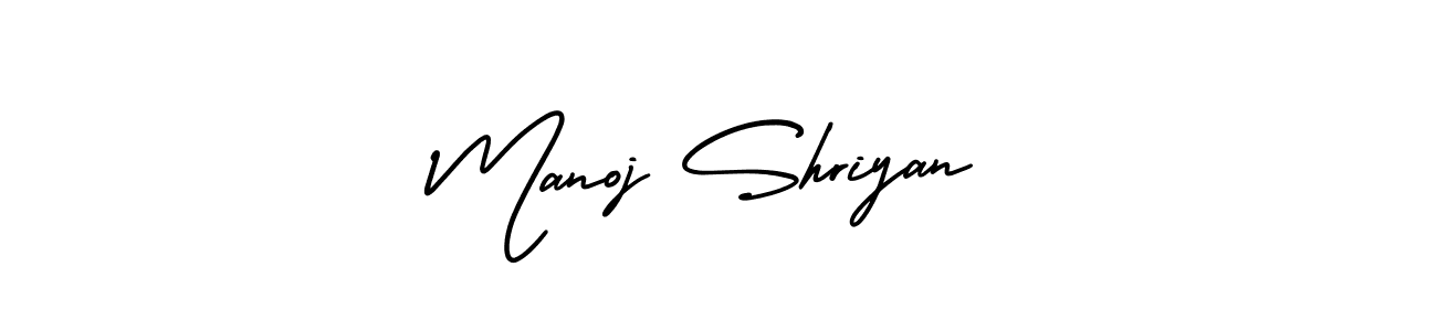 How to make Manoj Shriyan name signature. Use AmerikaSignatureDemo-Regular style for creating short signs online. This is the latest handwritten sign. Manoj Shriyan signature style 3 images and pictures png