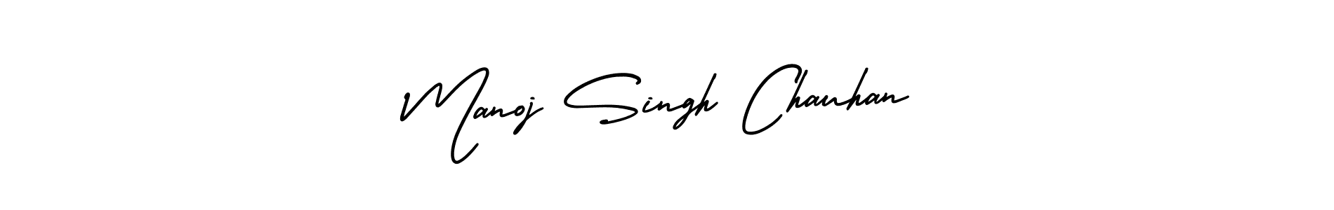 How to make Manoj Singh Chauhan name signature. Use AmerikaSignatureDemo-Regular style for creating short signs online. This is the latest handwritten sign. Manoj Singh Chauhan signature style 3 images and pictures png