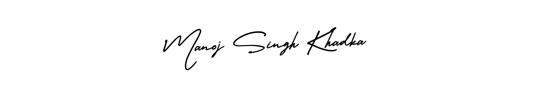 Also we have Manoj Singh Khadka name is the best signature style. Create professional handwritten signature collection using AmerikaSignatureDemo-Regular autograph style. Manoj Singh Khadka signature style 3 images and pictures png