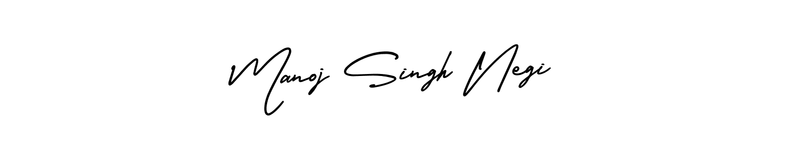 This is the best signature style for the Manoj Singh Negi name. Also you like these signature font (AmerikaSignatureDemo-Regular). Mix name signature. Manoj Singh Negi signature style 3 images and pictures png