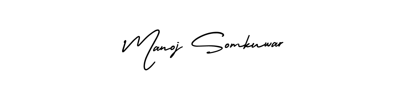 Make a beautiful signature design for name Manoj Somkuwar. Use this online signature maker to create a handwritten signature for free. Manoj Somkuwar signature style 3 images and pictures png