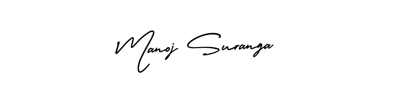 Create a beautiful signature design for name Manoj Suranga. With this signature (AmerikaSignatureDemo-Regular) fonts, you can make a handwritten signature for free. Manoj Suranga signature style 3 images and pictures png
