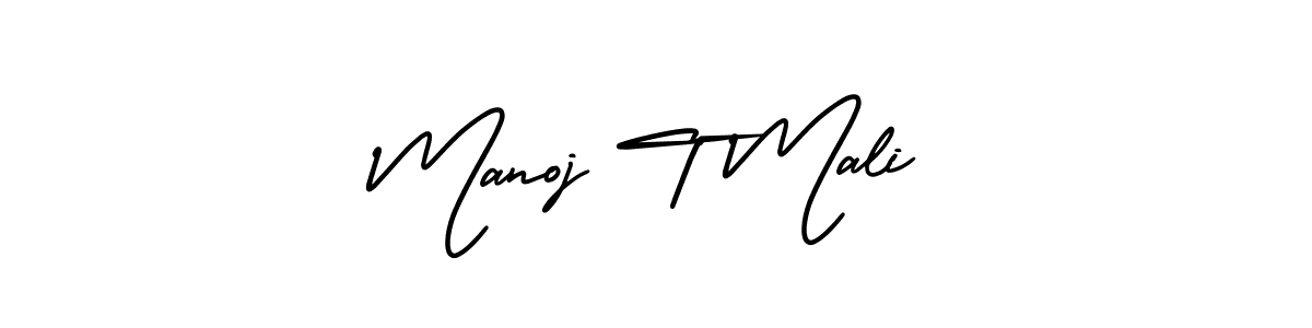 AmerikaSignatureDemo-Regular is a professional signature style that is perfect for those who want to add a touch of class to their signature. It is also a great choice for those who want to make their signature more unique. Get Manoj T Mali name to fancy signature for free. Manoj T Mali signature style 3 images and pictures png