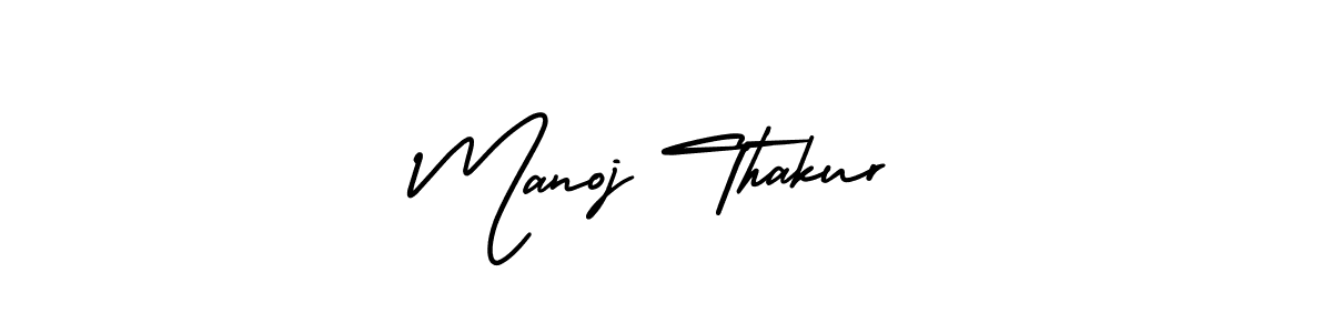 How to make Manoj Thakur signature? AmerikaSignatureDemo-Regular is a professional autograph style. Create handwritten signature for Manoj Thakur name. Manoj Thakur signature style 3 images and pictures png