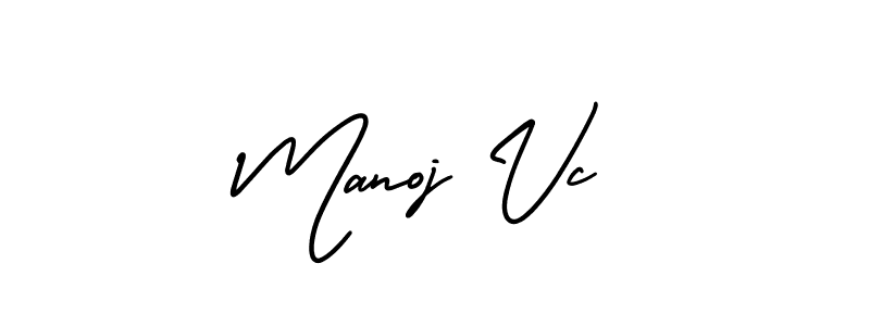 AmerikaSignatureDemo-Regular is a professional signature style that is perfect for those who want to add a touch of class to their signature. It is also a great choice for those who want to make their signature more unique. Get Manoj Vc name to fancy signature for free. Manoj Vc signature style 3 images and pictures png