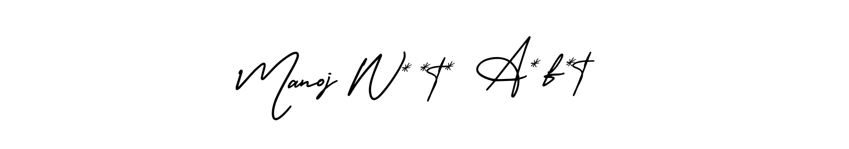 This is the best signature style for the Manoj W**t* A*f*t name. Also you like these signature font (AmerikaSignatureDemo-Regular). Mix name signature. Manoj W**t* A*f*t signature style 3 images and pictures png