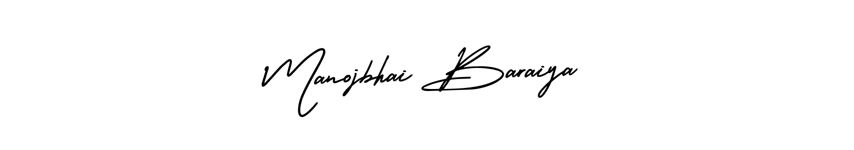 Create a beautiful signature design for name Manojbhai Baraiya. With this signature (AmerikaSignatureDemo-Regular) fonts, you can make a handwritten signature for free. Manojbhai Baraiya signature style 3 images and pictures png