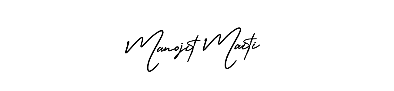 Create a beautiful signature design for name Manojit Maiti. With this signature (AmerikaSignatureDemo-Regular) fonts, you can make a handwritten signature for free. Manojit Maiti signature style 3 images and pictures png
