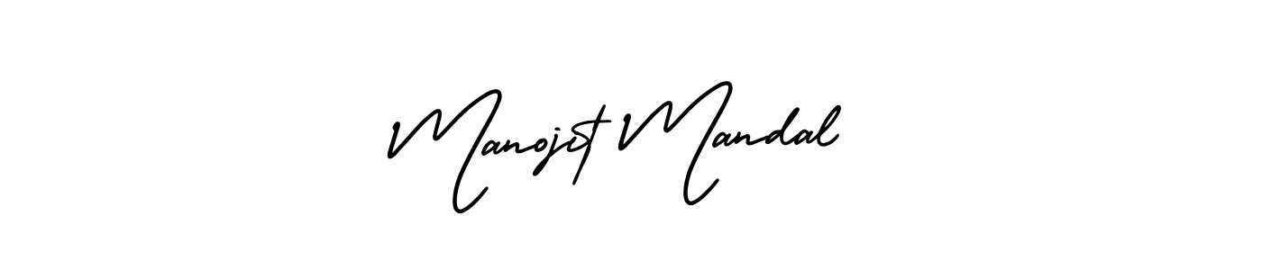 Make a beautiful signature design for name Manojit Mandal. With this signature (AmerikaSignatureDemo-Regular) style, you can create a handwritten signature for free. Manojit Mandal signature style 3 images and pictures png