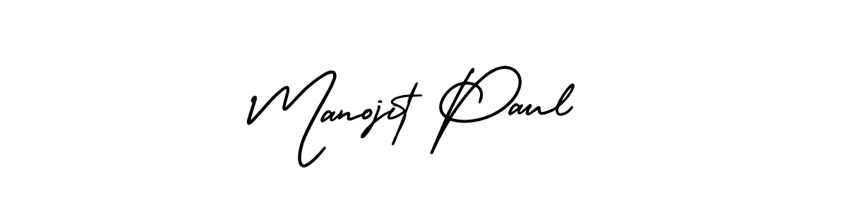 Make a beautiful signature design for name Manojit Paul. With this signature (AmerikaSignatureDemo-Regular) style, you can create a handwritten signature for free. Manojit Paul signature style 3 images and pictures png
