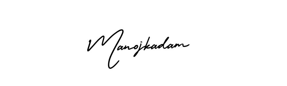 How to make Manojkadam signature? AmerikaSignatureDemo-Regular is a professional autograph style. Create handwritten signature for Manojkadam name. Manojkadam signature style 3 images and pictures png