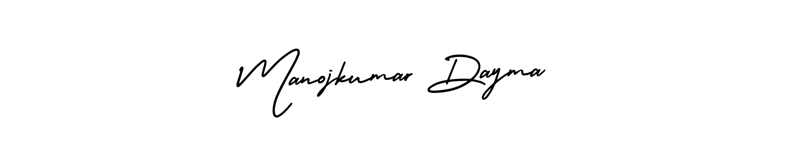 Make a short Manojkumar Dayma signature style. Manage your documents anywhere anytime using AmerikaSignatureDemo-Regular. Create and add eSignatures, submit forms, share and send files easily. Manojkumar Dayma signature style 3 images and pictures png