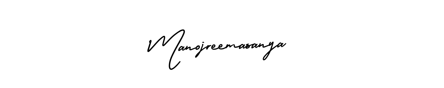 Make a short Manojreemasanya signature style. Manage your documents anywhere anytime using AmerikaSignatureDemo-Regular. Create and add eSignatures, submit forms, share and send files easily. Manojreemasanya signature style 3 images and pictures png