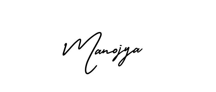 The best way (AmerikaSignatureDemo-Regular) to make a short signature is to pick only two or three words in your name. The name Manojya include a total of six letters. For converting this name. Manojya signature style 3 images and pictures png