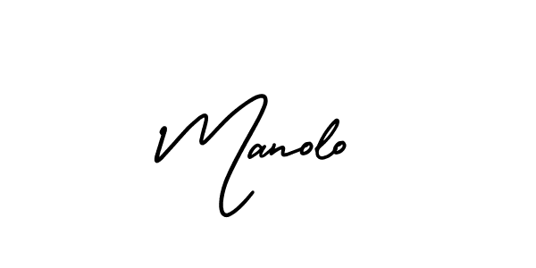 Make a beautiful signature design for name Manolo. With this signature (AmerikaSignatureDemo-Regular) style, you can create a handwritten signature for free. Manolo signature style 3 images and pictures png