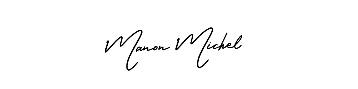 Create a beautiful signature design for name Manon Michel. With this signature (AmerikaSignatureDemo-Regular) fonts, you can make a handwritten signature for free. Manon Michel signature style 3 images and pictures png