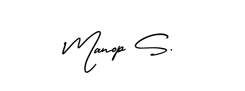 It looks lik you need a new signature style for name Manop S.. Design unique handwritten (AmerikaSignatureDemo-Regular) signature with our free signature maker in just a few clicks. Manop S. signature style 3 images and pictures png