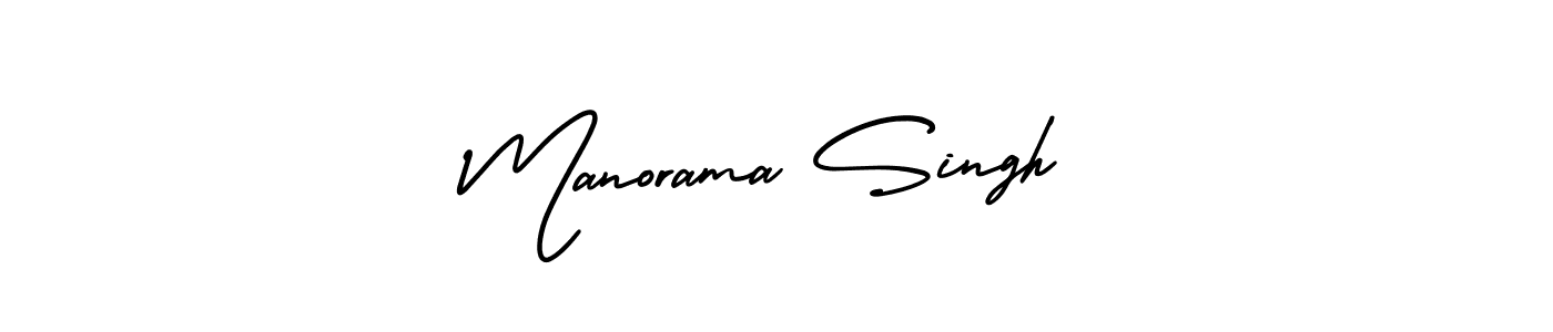 Design your own signature with our free online signature maker. With this signature software, you can create a handwritten (AmerikaSignatureDemo-Regular) signature for name Manorama Singh. Manorama Singh signature style 3 images and pictures png