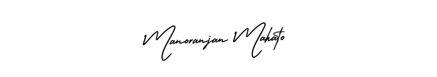 AmerikaSignatureDemo-Regular is a professional signature style that is perfect for those who want to add a touch of class to their signature. It is also a great choice for those who want to make their signature more unique. Get Manoranjan Mahato name to fancy signature for free. Manoranjan Mahato signature style 3 images and pictures png